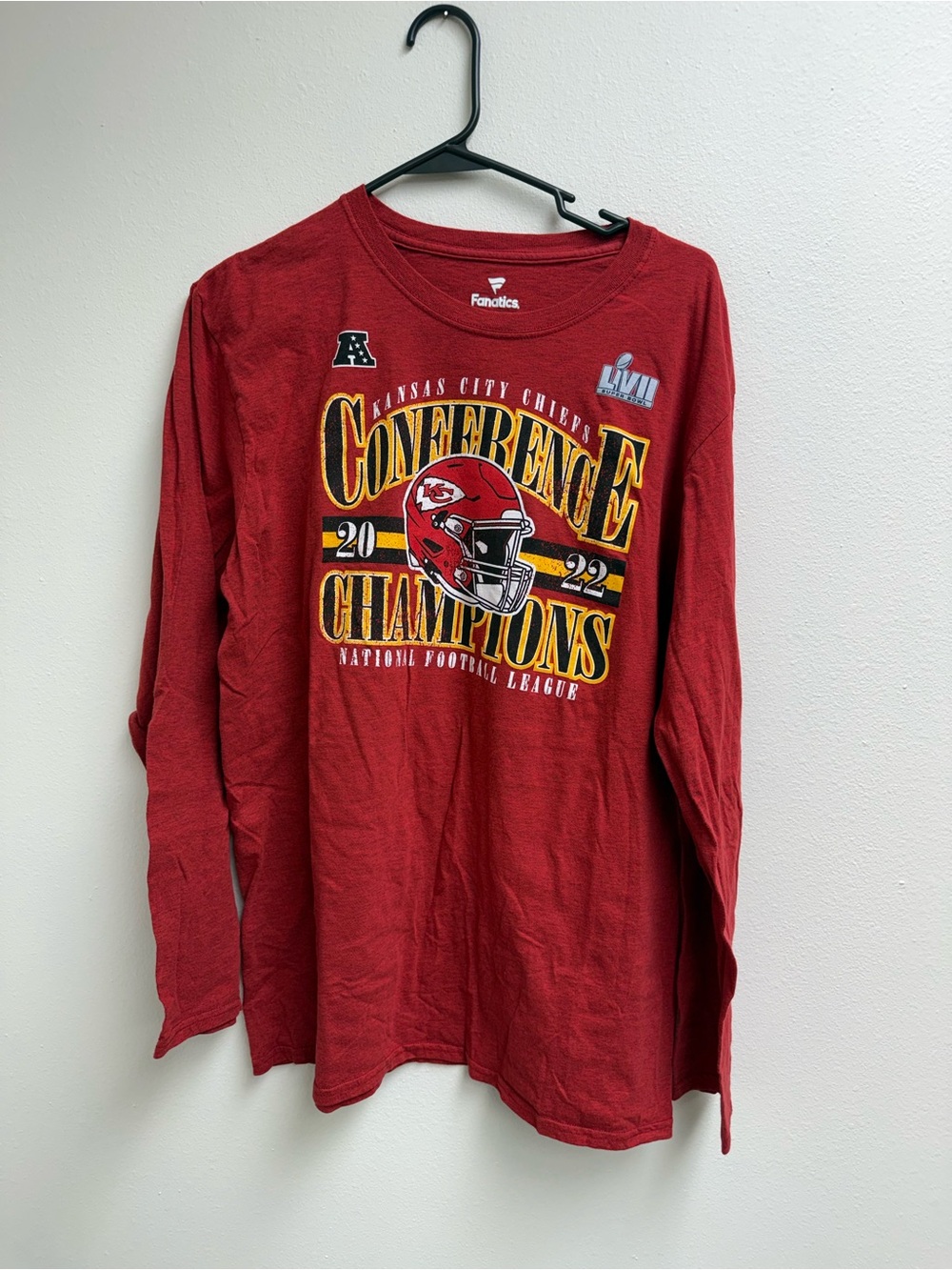 Fanatics Red Kansas City Chiefs 2022 Conference Champions Long Sleeve Tee